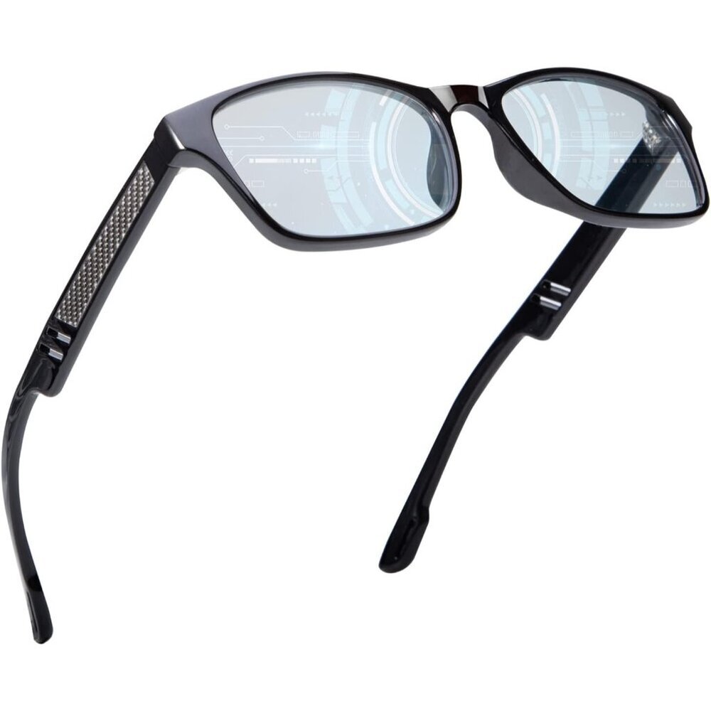 Unisex Black Sleek Frame Hd Lens Digital Interface With Futuristic Smart Glasses